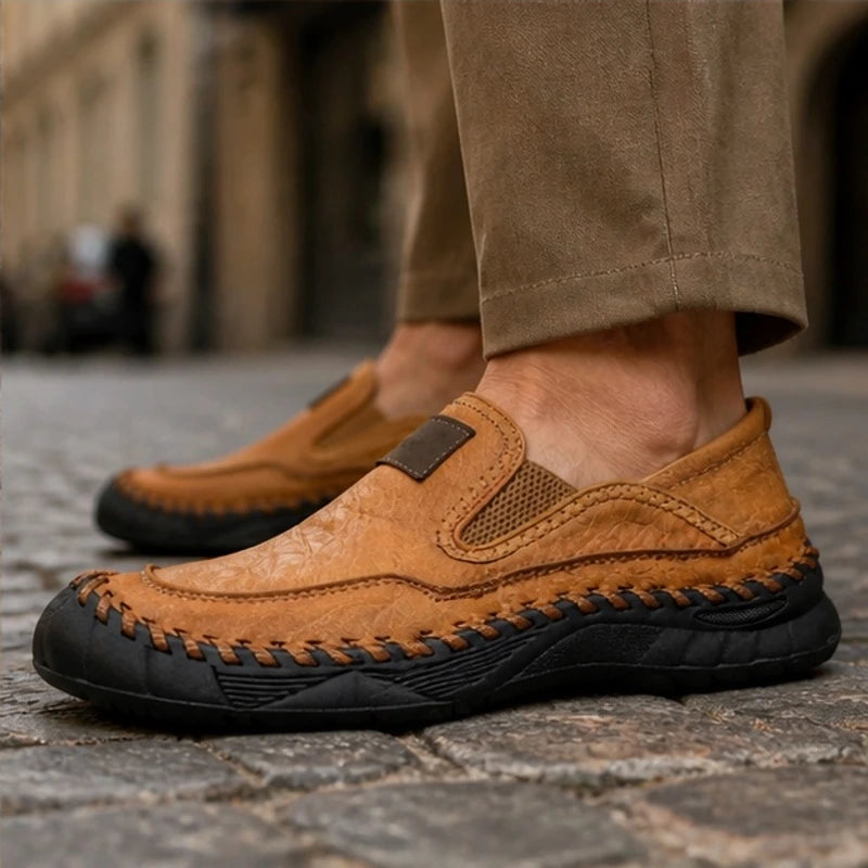 Newell Leather Loafers - Mahogany - slip-on shoes - Brondals - Image 4