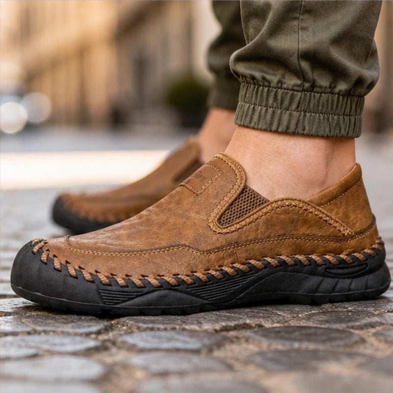 Newell Leather Loafers - Brown - slip-on shoes - Brondals - Image 4