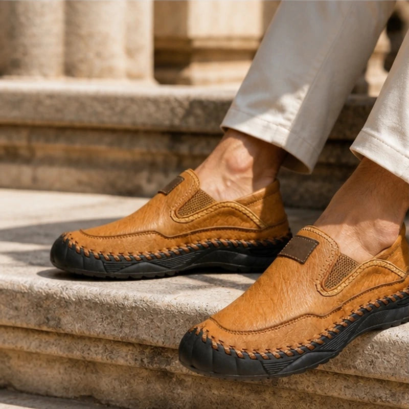 Newell Leather Loafers - Mahogany - leather loafers - Brondals - Image 3