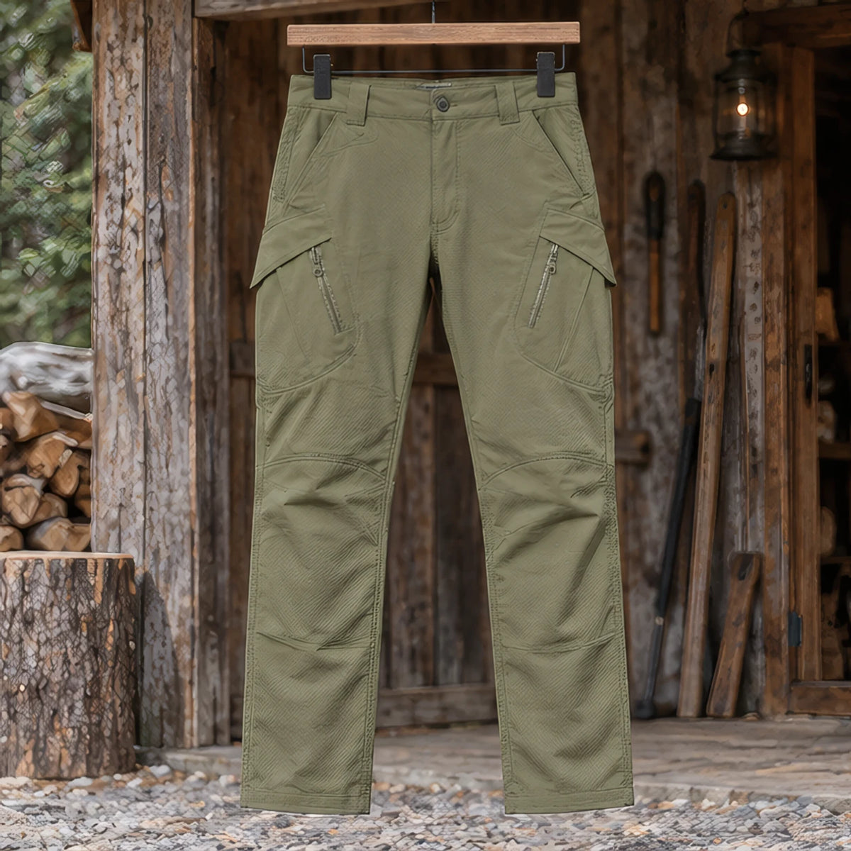 Niall Men's Tactical Cargo Pants - Army Green - male - Brondals - Image 3