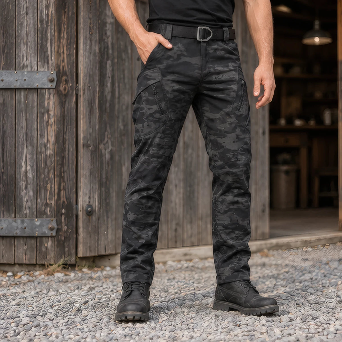 Niall Men's Tactical Cargo Pants - Night Camo - Men's Clothing > Pants > Tactical Cargo Pants - Brondals - Image 1