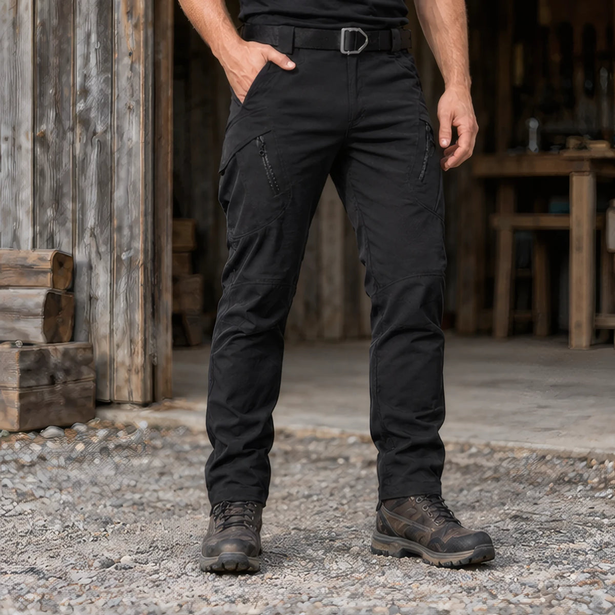 Niall Men's Tactical Cargo Pants - Black - Men's Clothing > Pants > Tactical Cargo Pants - Brondals - Image 1