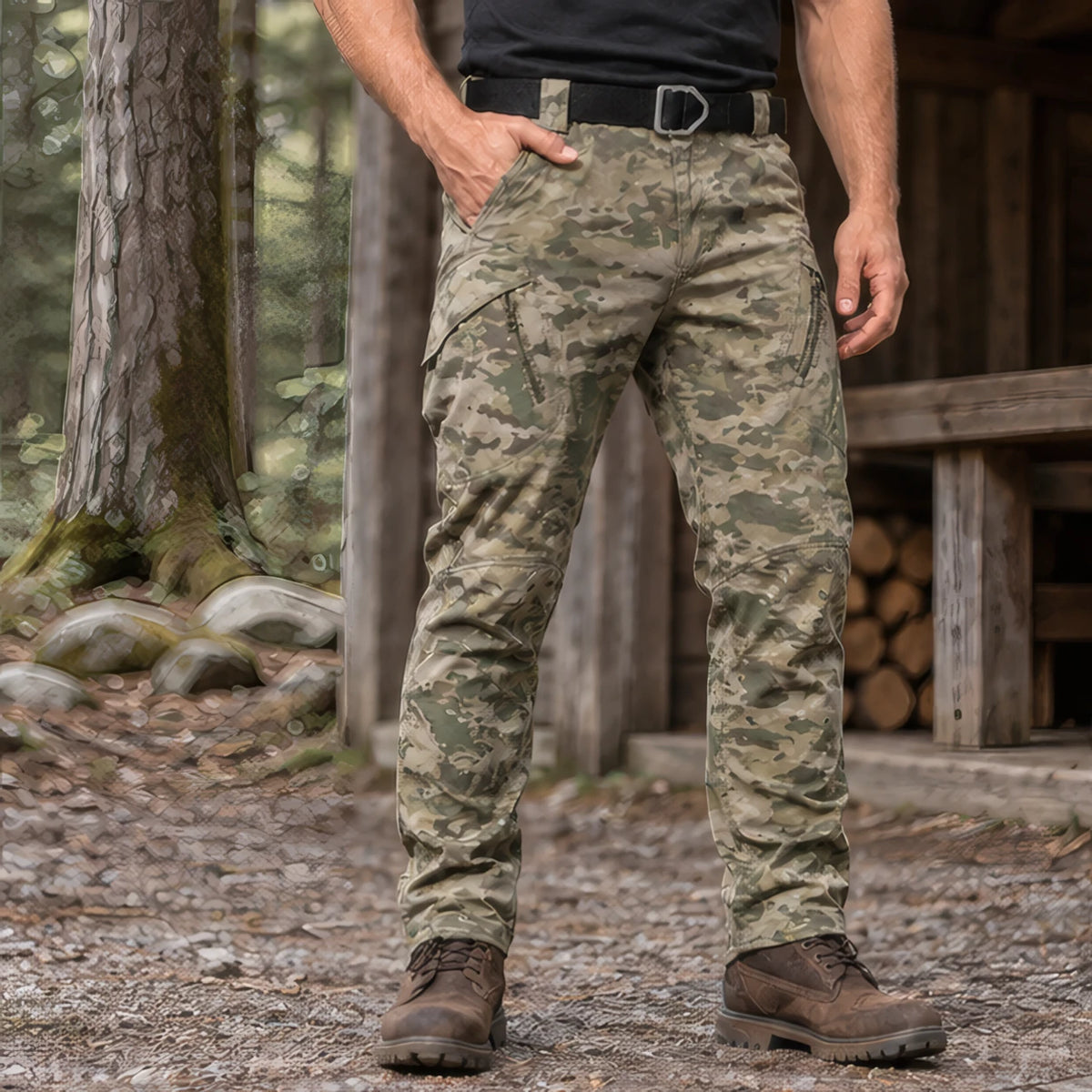 Niall Men's Tactical Cargo Pants - Field Camo - Men's Clothing > Pants > Tactical Cargo Pants - Brondals - Image 1