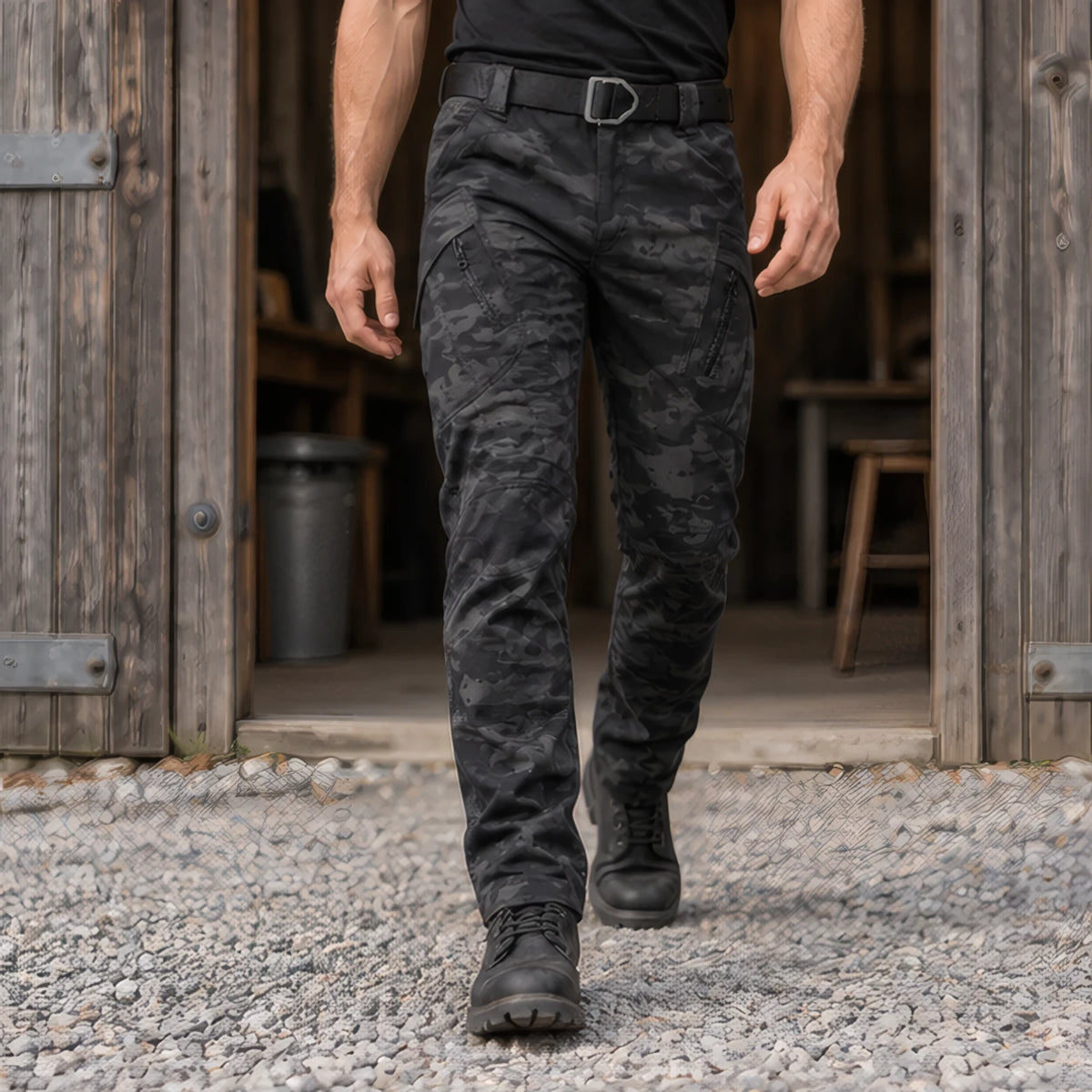 Niall Men's Tactical Cargo Pants - Night Camo - Men's Clothing > Pants > Tactical Cargo Pants - Brondals - Image 2