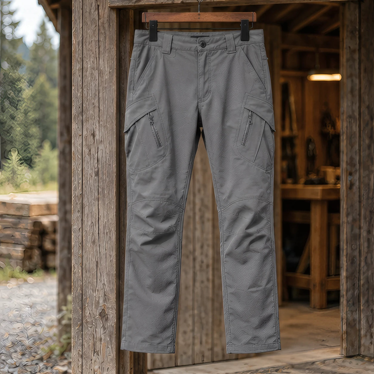 Niall Men's Tactical Cargo Pants - Grey - male - Brondals - Image 3