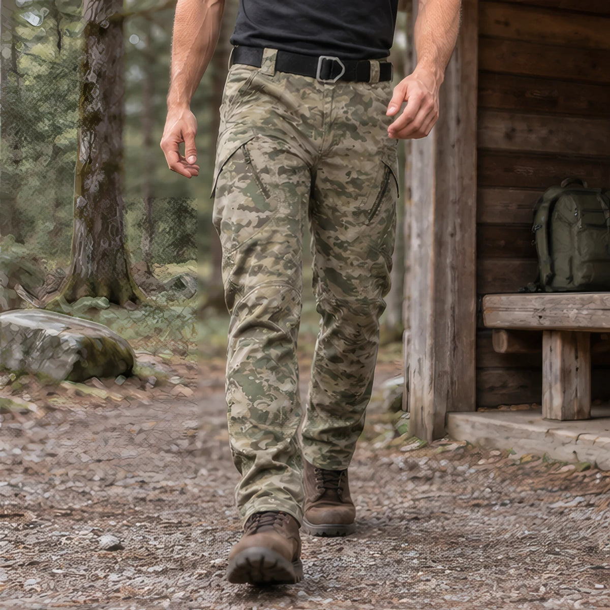 Niall Men's Tactical Cargo Pants - Field Camo - Men's Clothing > Pants > Tactical Cargo Pants - Brondals - Image 2