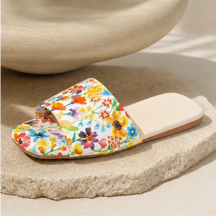 Nina Floral Flat Mule - Orange Blossom - flat mules - Brondals - Image 3