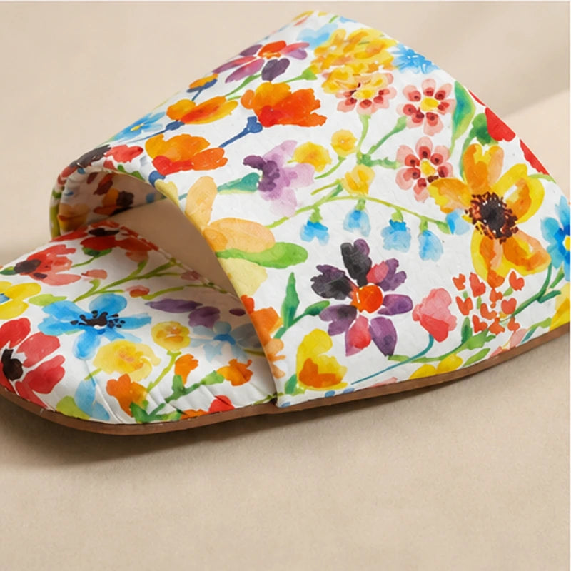 Nina Floral Flat Mule - Orange Blossom - slip-on shoes - Brondals - Image 6
