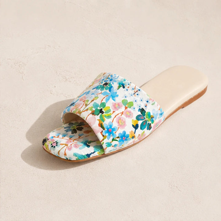 Nina Floral Flat Mule - Petal Pink - flat mules - Brondals - Image 3