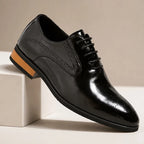 Norris Leather Brogue Dress Shoes - Black - Shoes - Brondals - Image 1