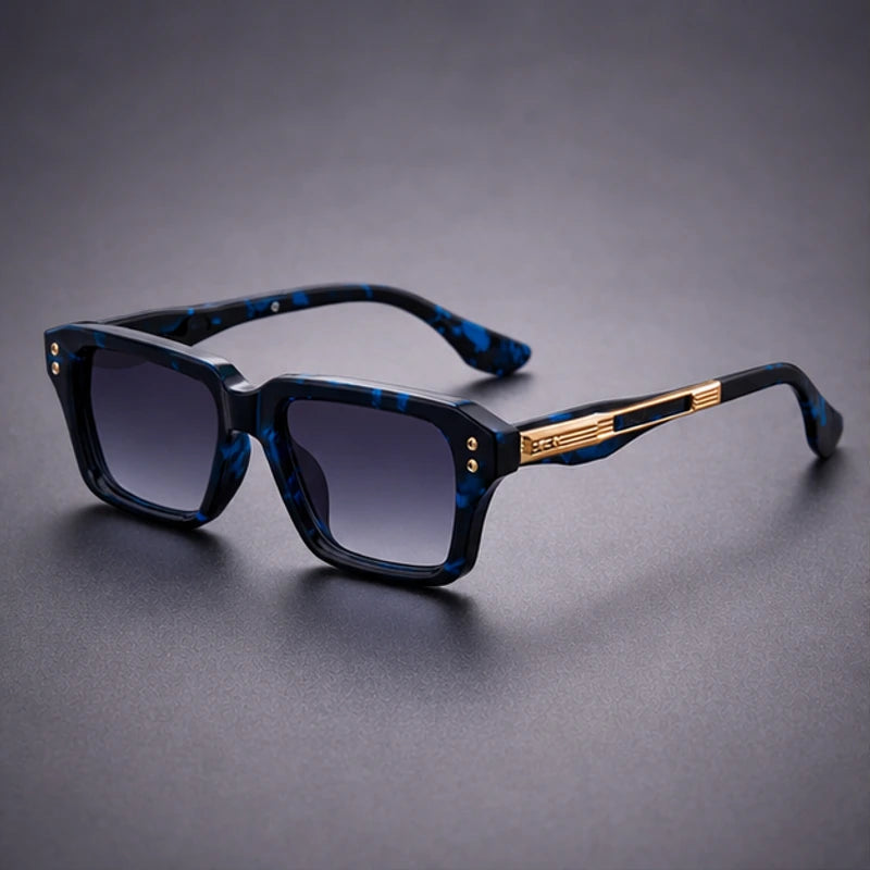 Laventia Square Sunglasses - Blue Tortoise - Sunglasses - Brondals - Image 1