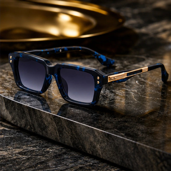 Laventia Square Sunglasses - Blue Tortoise - sunglasses - Brondals - Image 2
