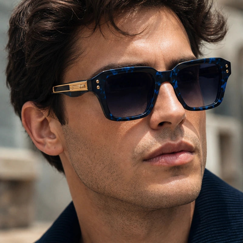 Laventia Square Sunglasses - Blue Tortoise - uv protection - Brondals - Image 5