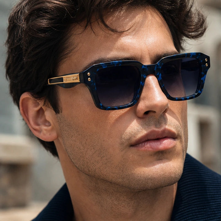 Laventia Square Sunglasses - Blue Tortoise - uv protection - Brondals - Image 5