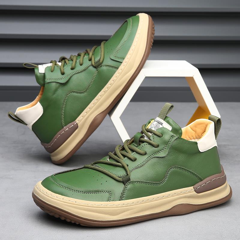 Dellava Italian Genuine Leather Sneakers - italian leather sneakers - Brondals - Image 3