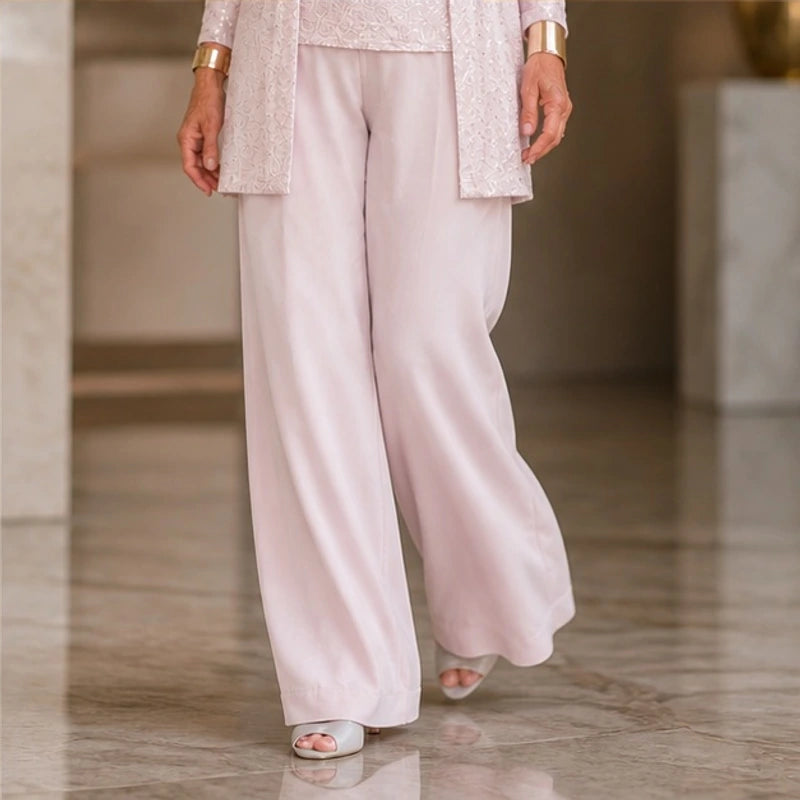 Octavia Sequined Wide-Leg Pant Set - Light Pink - Department: Women - Brondals - Image 3