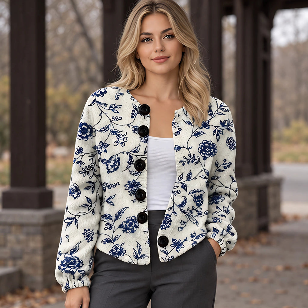 Ornella Women's Button Down Cardigan - E - Women's Clothing > Knitwear > Printed Cardigans - Brondals - Image 1