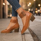 Orthinia Croc Heels - Rich Brown - women's heels - Brondals - Image 2