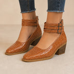 Orthinia Croc Heels - Rich Brown - croc heels - Brondals - Image 3