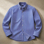 Osborne Stripe Button Shirt - Blue - Shirts - Brondals - Image 1