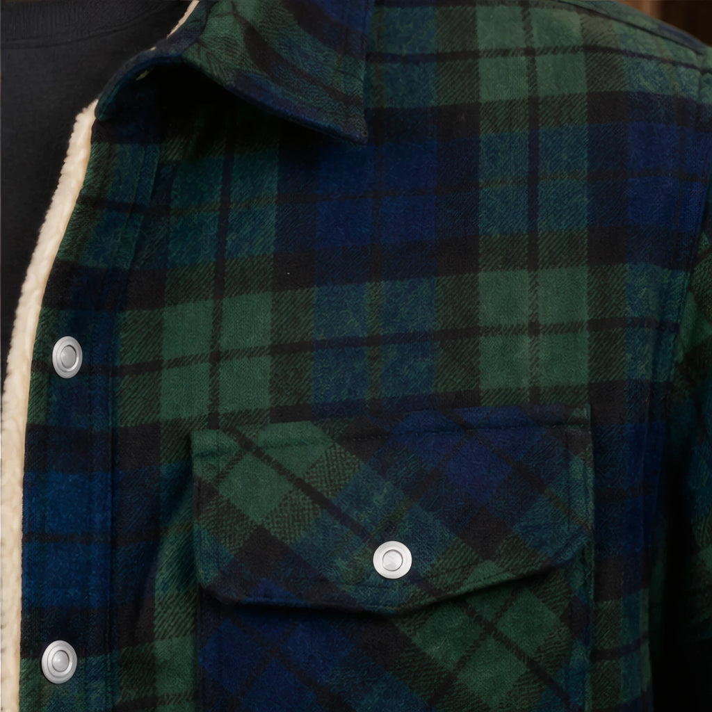 Oscar Sherpa-Lined Check Jacket - Green - Product Type: Jackets - Brondals - Image 4
