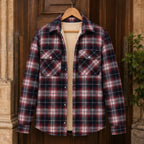 Oscar Sherpa-Lined Check Jacket - Red - Department: Men - Brondals - Image 3