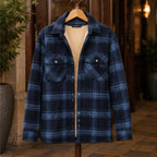 Oscar Sherpa-Lined Check Jacket - Navy Blue - Department: Men - Brondals - Image 3