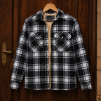Oscar Sherpa-Lined Check Jacket - Black - Department: Men - Brondals - Image 3