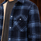 Oscar Sherpa-Lined Check Jacket - Navy Blue - Product Type: Jackets - Brondals - Image 4