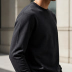 Pelham Relaxed-Fit Crew Neck Sweater - Black - clothing - Brondals - Image 3