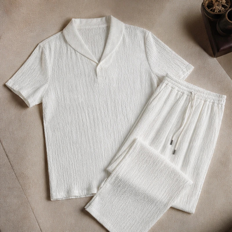 Pemberton Linen Set - White - Clothing > Matching Sets > Shirt & Trouser Sets - Brondals - Image 1