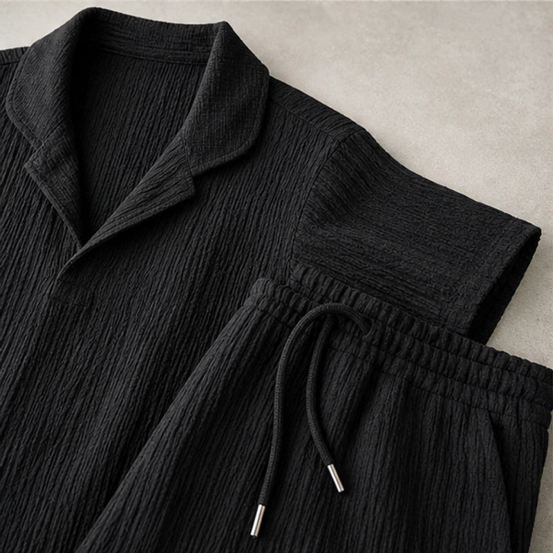 Pemberton Linen Set - Black - men's linen set - Brondals - Image 2