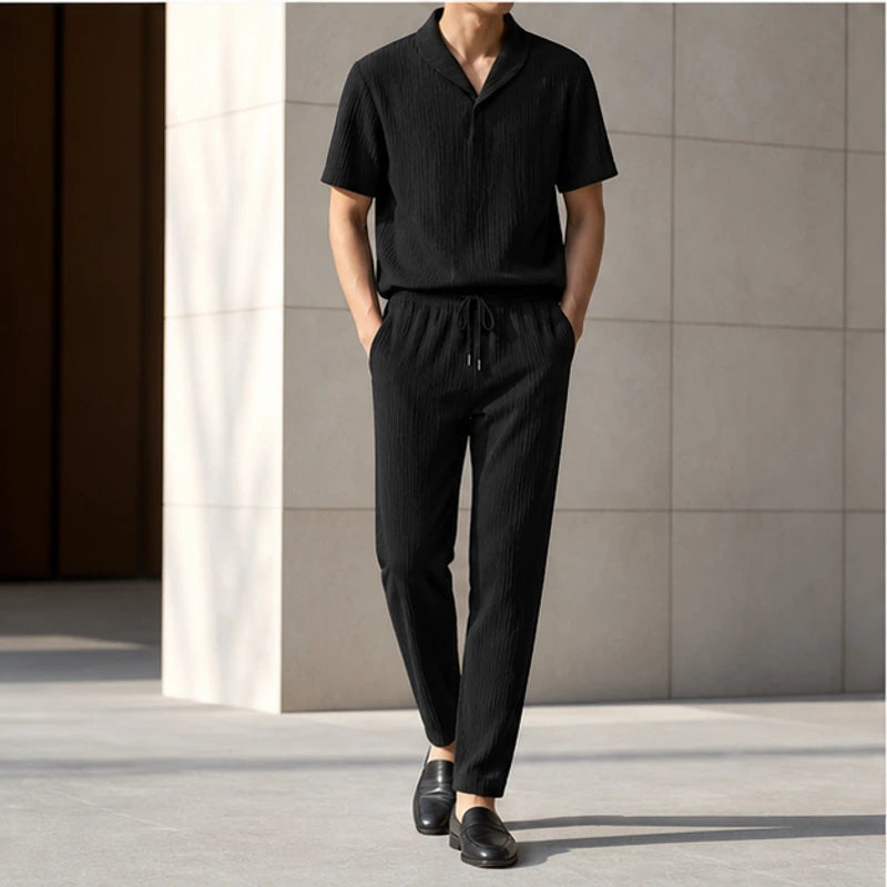 Pemberton Linen Set - Black - matching set - Brondals - Image 4