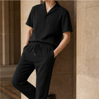 Pemberton Linen Set - Black - shirt and trousers - Brondals - Image 5