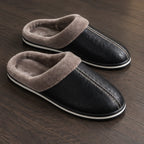 Peregrine Home Men's Leather Cushioned Slippers - Black - Shoes - Brondals - Image 3