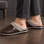Peregrine Home Men's Leather Cushioned Slippers - Coffee - Men's Footwear > Slippers > Closed-Toe House Slippers - Brondals - Image 1