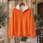 Pierce Cashmere Zip Cardigan - Orange - knitwear - Brondals - Image 3