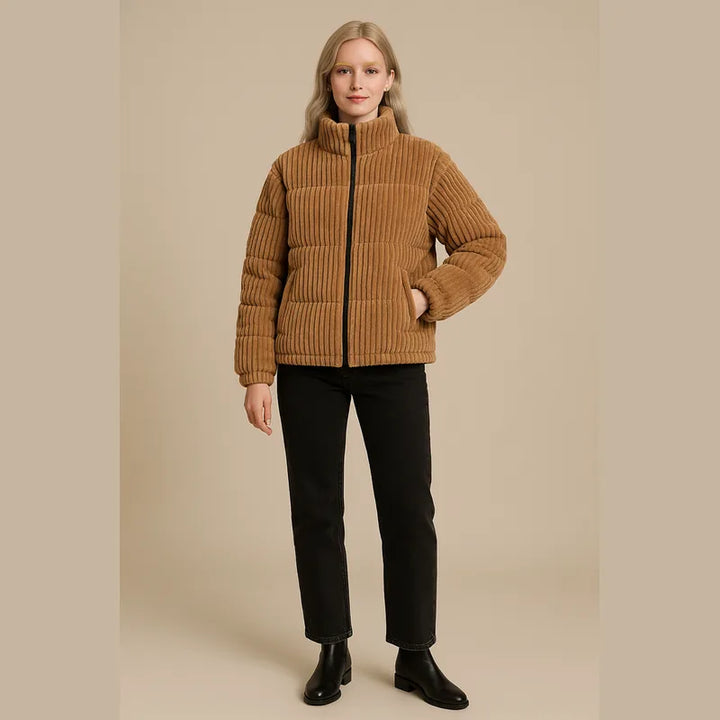 Nara Corduroy Quilted Puffer Jacket