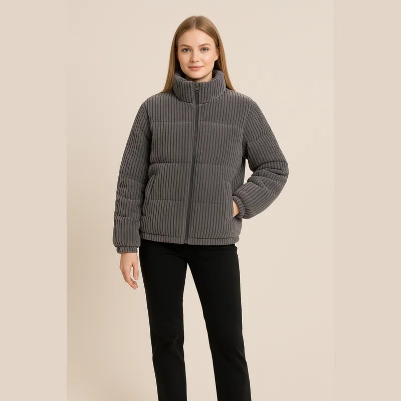 Nara Corduroy Quilted Puffer Jacket