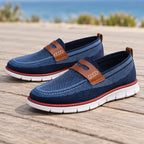 Prentice Men's Mesh Penny Loafers - Blue - mapfoot - Brondals - Image 3