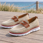 Prentice Men's Mesh Penny Loafers - Khaki - mapfoot - Brondals - Image 3