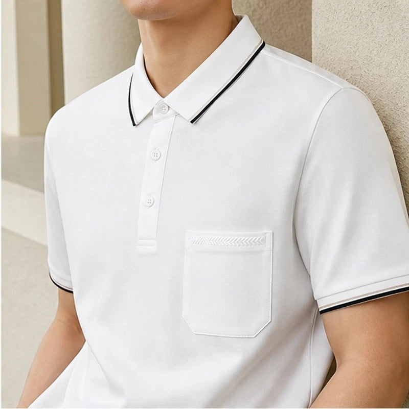 Preston Short Sleeve Polo Shirt - White - short sleeve - Brondals - Image 3