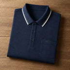 Preston Short Sleeve Polo Shirt - Dark Blue - short sleeve - Brondals - Image 3