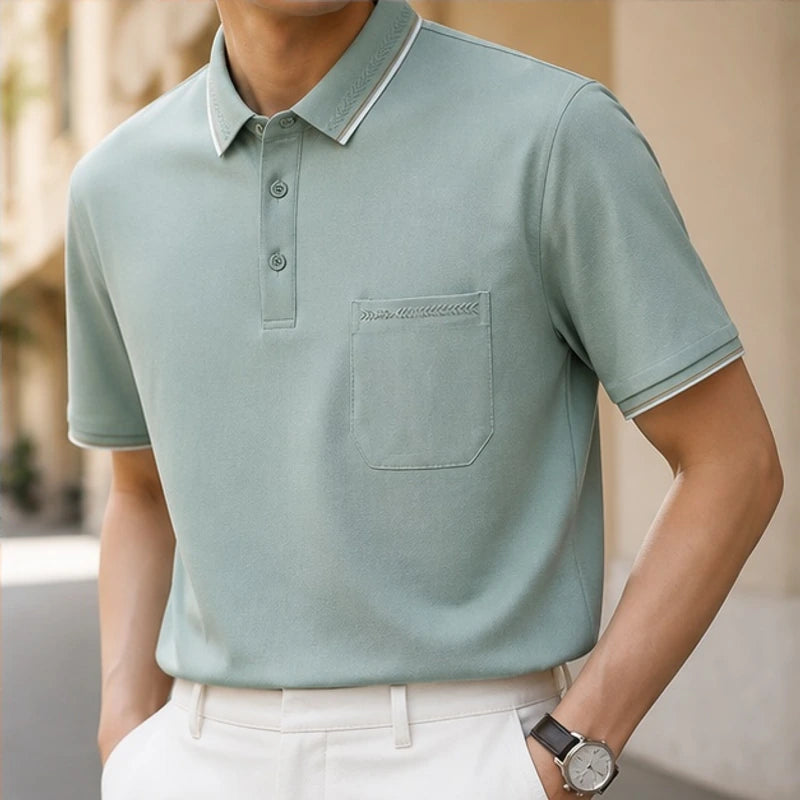 Preston Short Sleeve Polo Shirt - Light Green - short sleeve - Brondals - Image 3