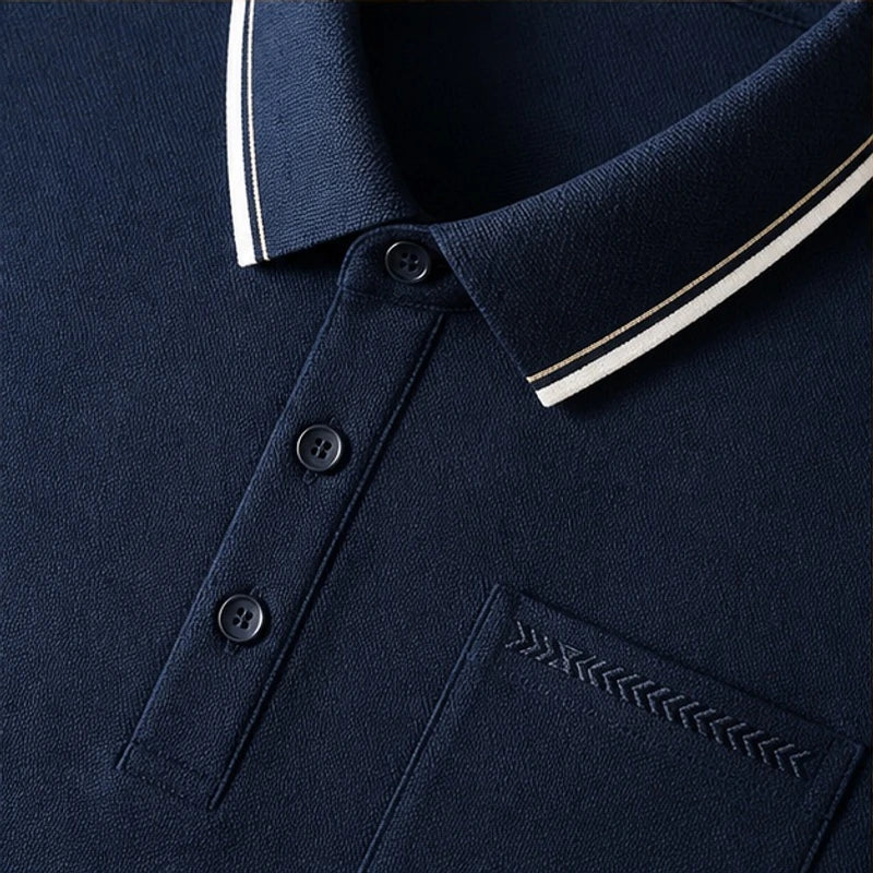 Preston Short Sleeve Polo Shirt - Dark Blue - Polo Shirts - Brondals - Image 2