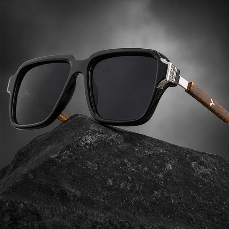 Belgravia Retro Sunglasses - Obsidian - polarized lenses - Brondals - Image 4
