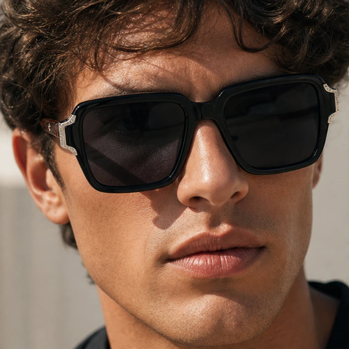 Belgravia Retro Sunglasses - Obsidian - uv400 protection - Brondals - Image 5
