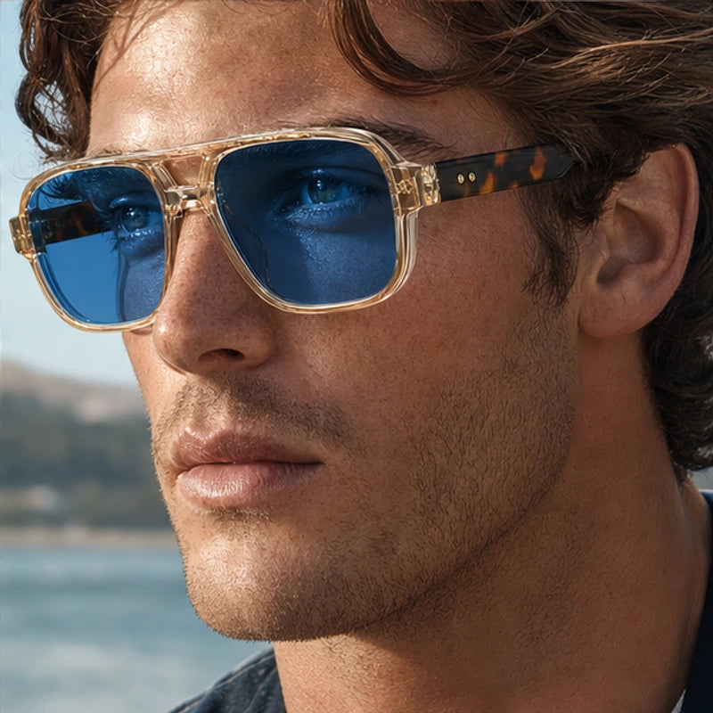 Palma Azure Aviator Sunglasses - Champagne Gold - tortoiseshell - Brondals - Image 6