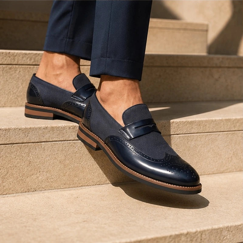 Radley Leather Brogue Loafers - Blue - mapfoot - Brondals - Image 3