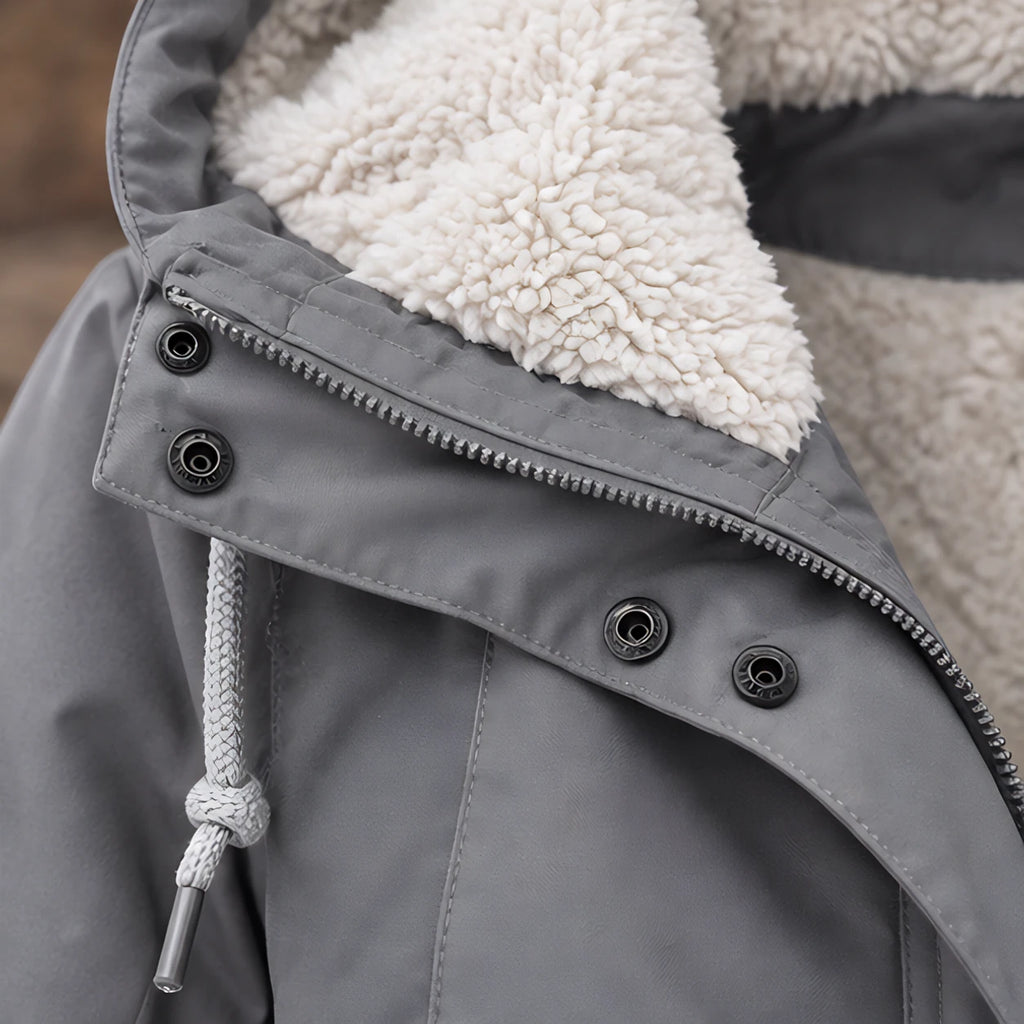 Rafaela Women's Sherpa Lined Parka - Gray - relisted - Brondals - Image 4